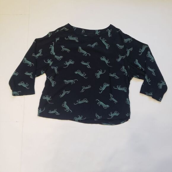 Reformation Cheetah and Antelope Folk Art Print Top - Picture 2 of 15